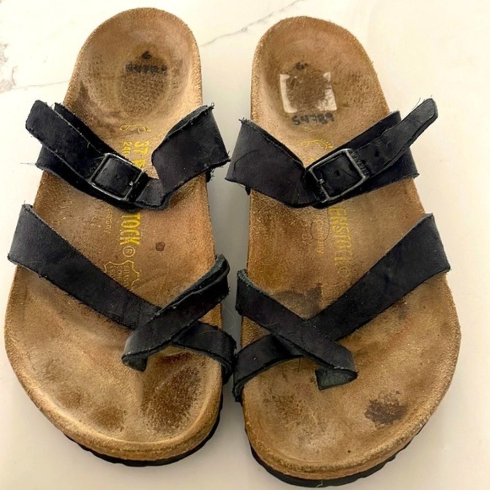 Black Suede leather Birkenstock sandal